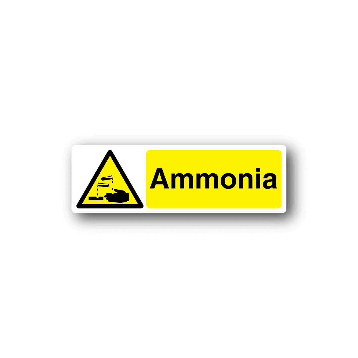 Image of Caution Ammonia Sticker