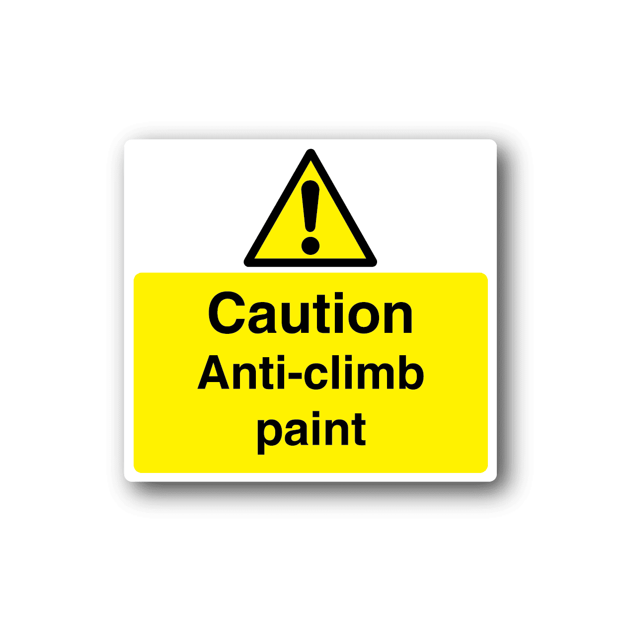 Image of Caution Anti Climb Paint Sticker