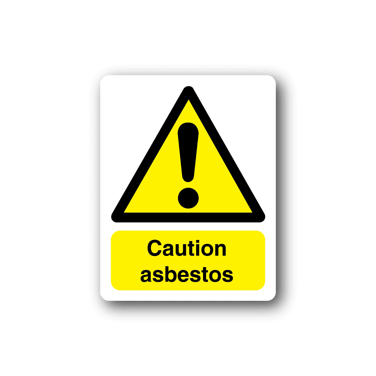 Image of Caution Asbestos Sticker