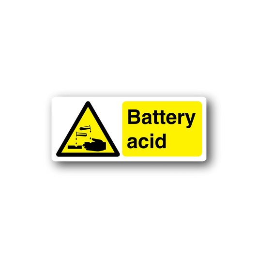 Image of Caution Battery Acid Sticker