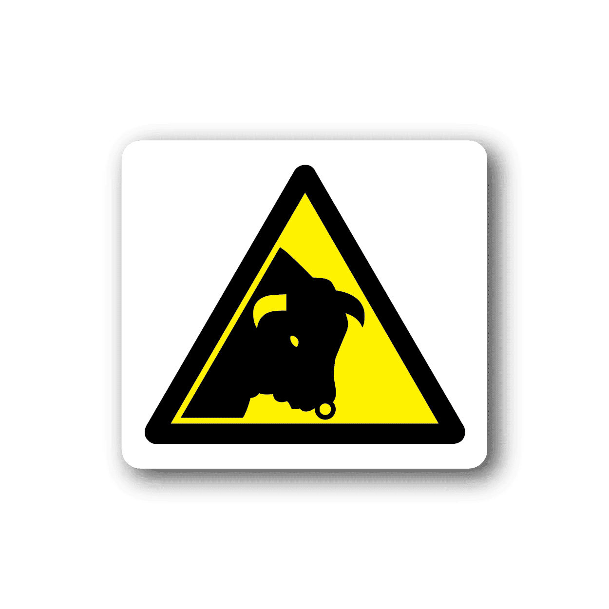 Image of Caution Bull Sticker