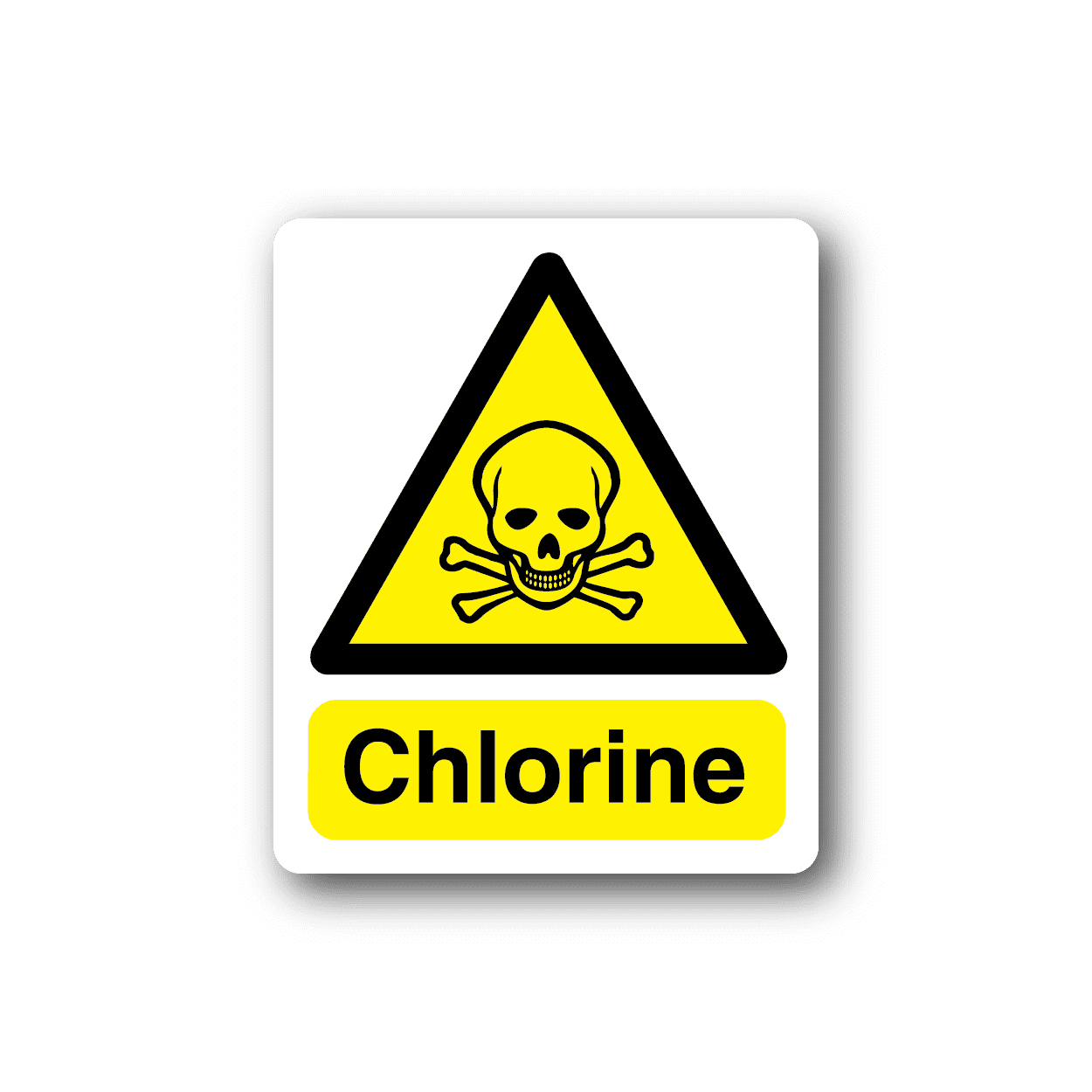 Image of Caution Chlorine Sticker