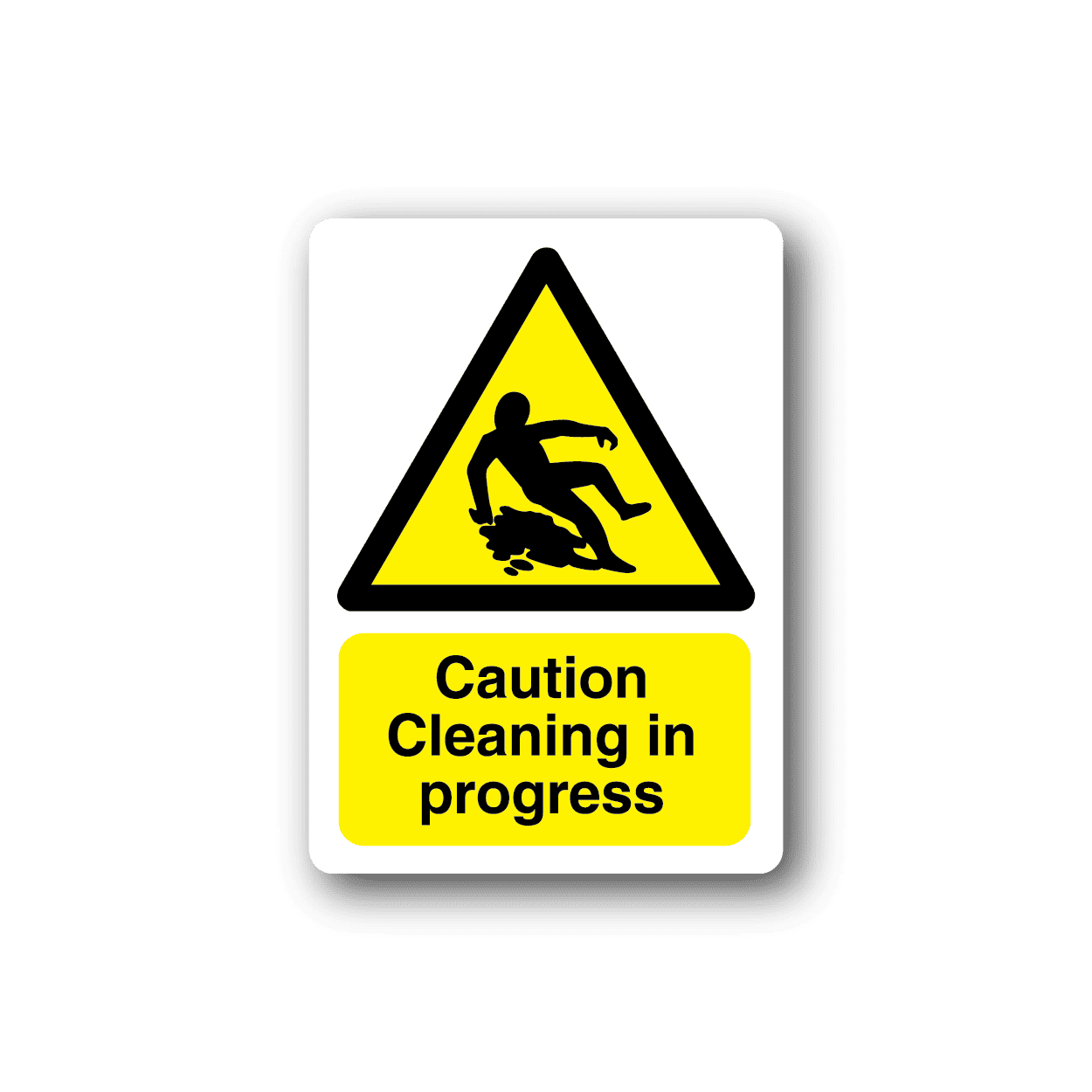 Image of Caution Cleaning In Progress Rectangle Sticker