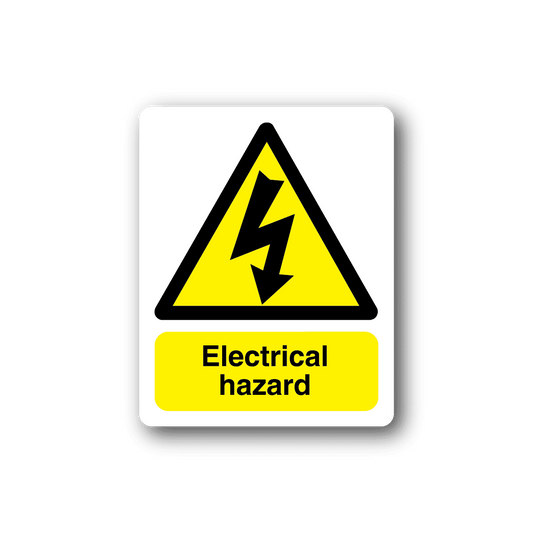 Image of Caution Electrical Hazard Rectangle Sticker