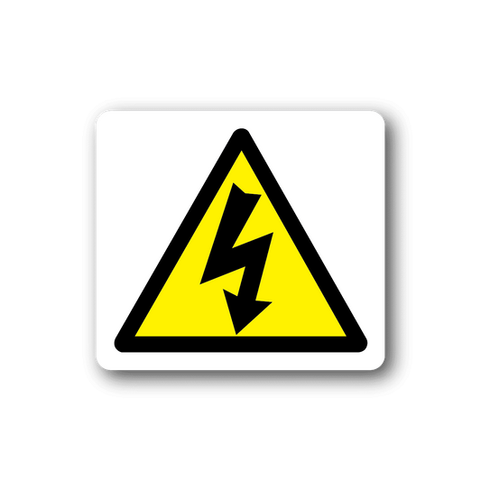 Image of Caution Electricity Sticker