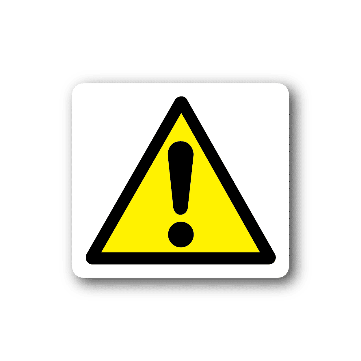 Image of Caution Exclamation Sticker