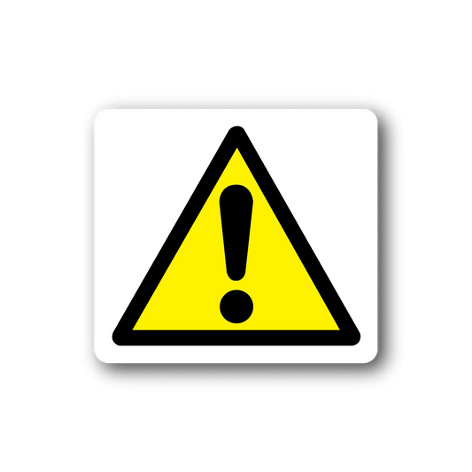Image of Caution Exclamation Sticker