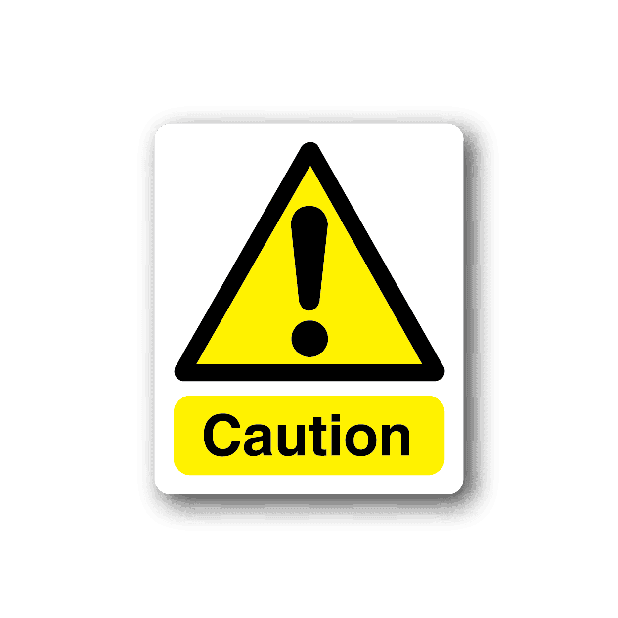 Image of Caution Exclamation Sticker