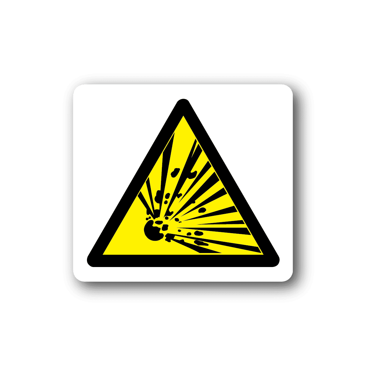 Image of Caution Explosives Sticker