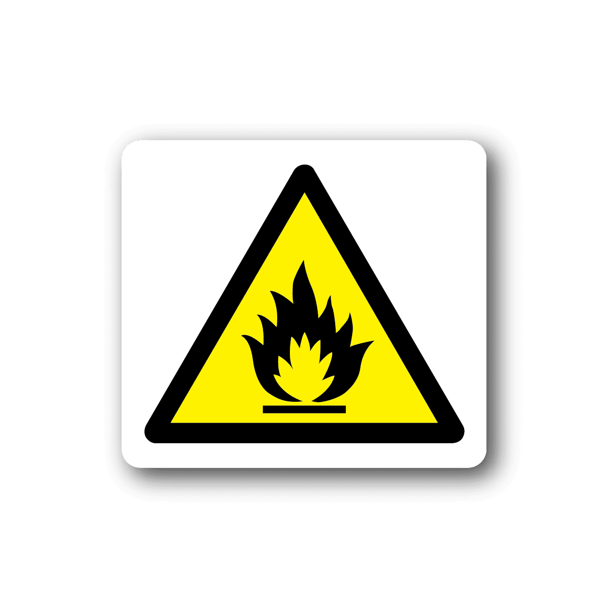 Image of Caution Fire Sticker