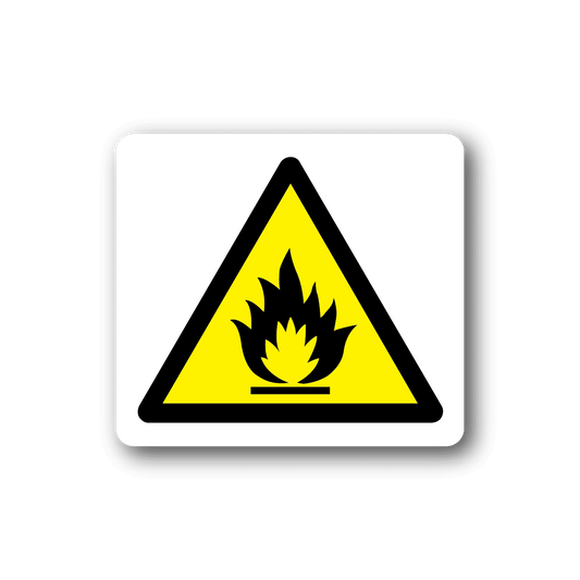Image of Caution Fire Sticker