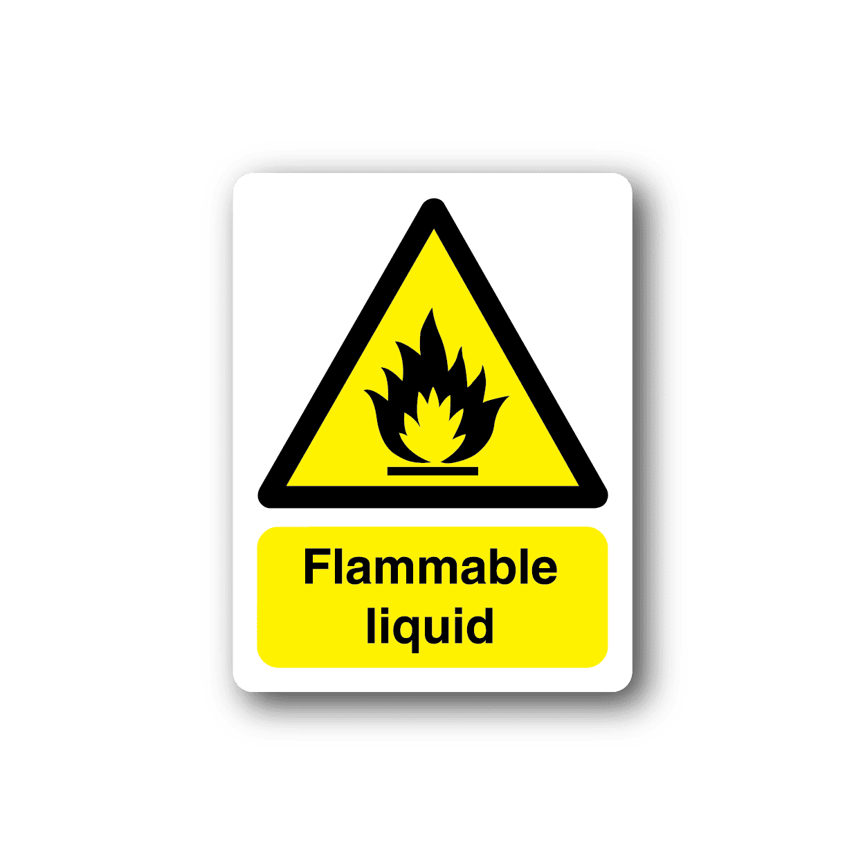 Image of Caution Flammable Liquid Sticker