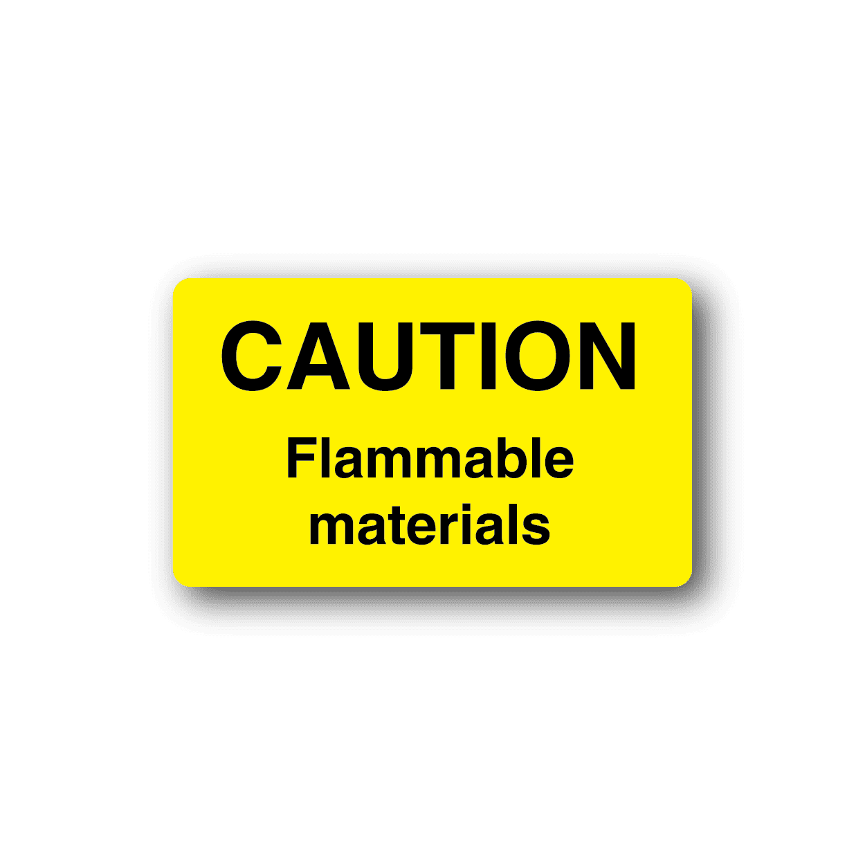 Image of Caution Flammable Materials Sticker