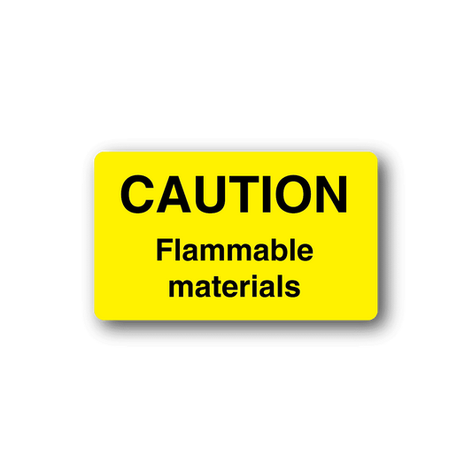 Image of Caution Flammable Materials Sticker