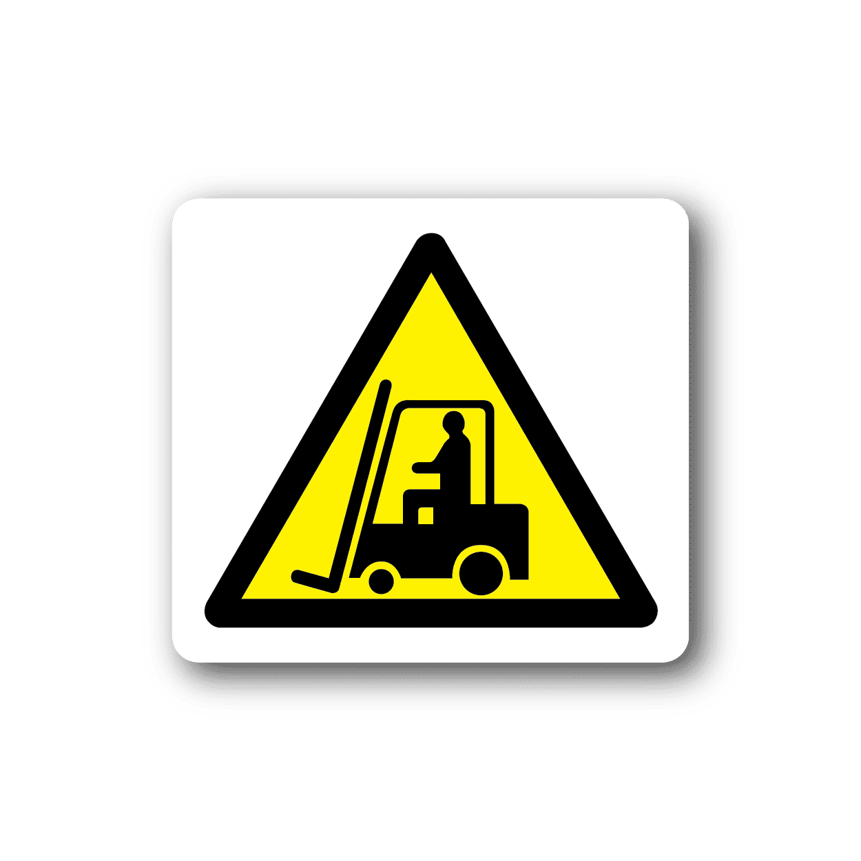 Image of Caution Fork Lifts Sticker