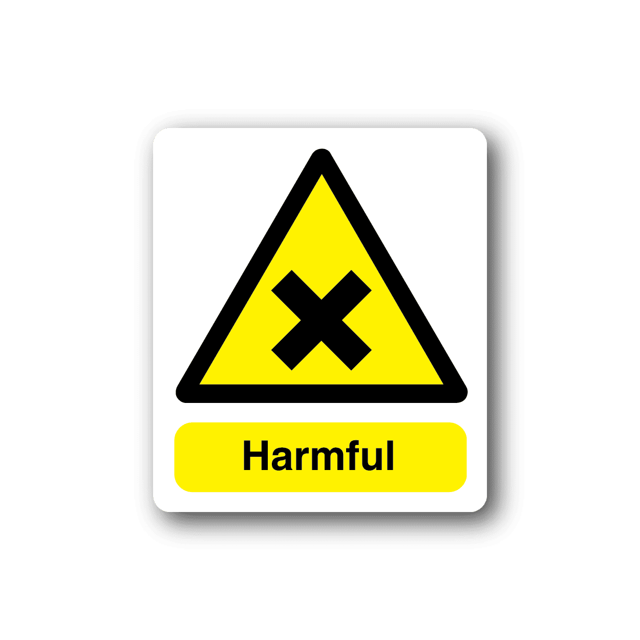 Image of Caution Harmful Sticker