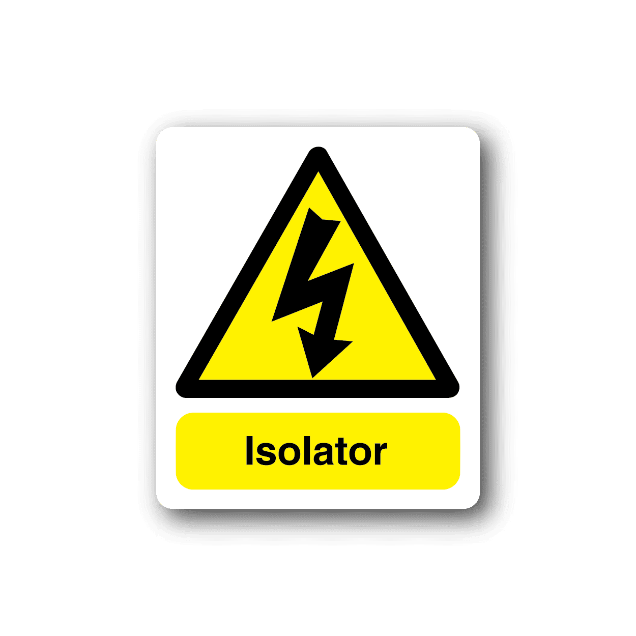 Image of Caution Isolator Sticker