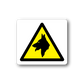 Caution K9 sticker with yellow warning triangle and black dog silhouette