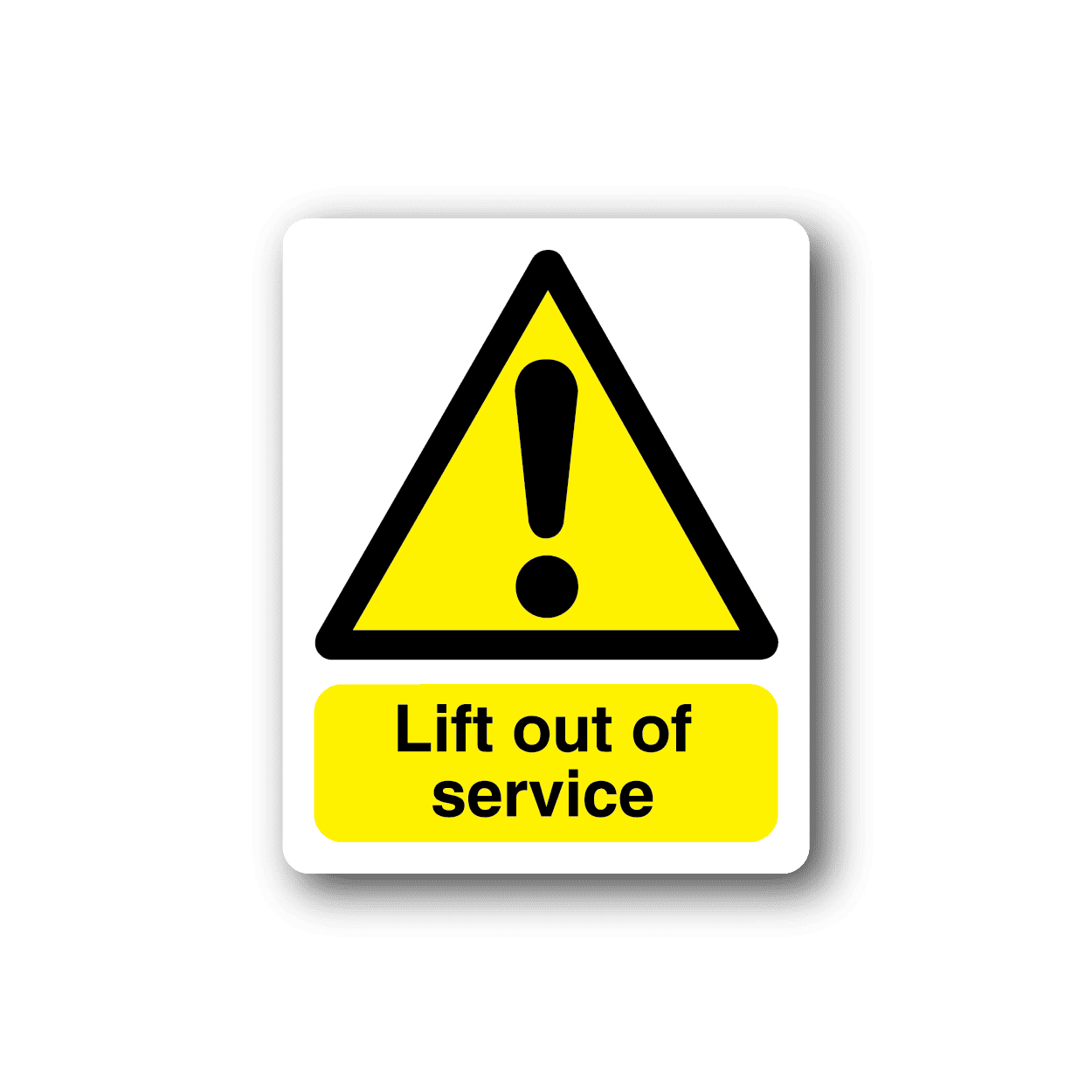 Image of Caution Lift Out Of Service Sticker