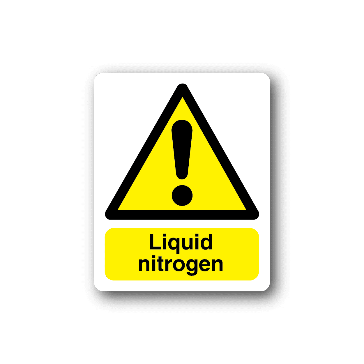 Image of Caution Liquid Nitrogen Sticker