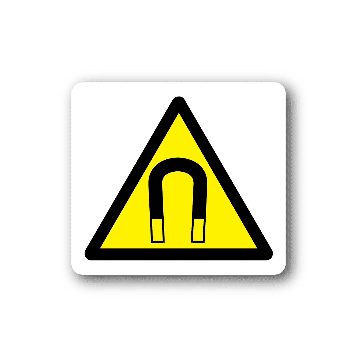 Image of Caution Magnetic Field Sticker