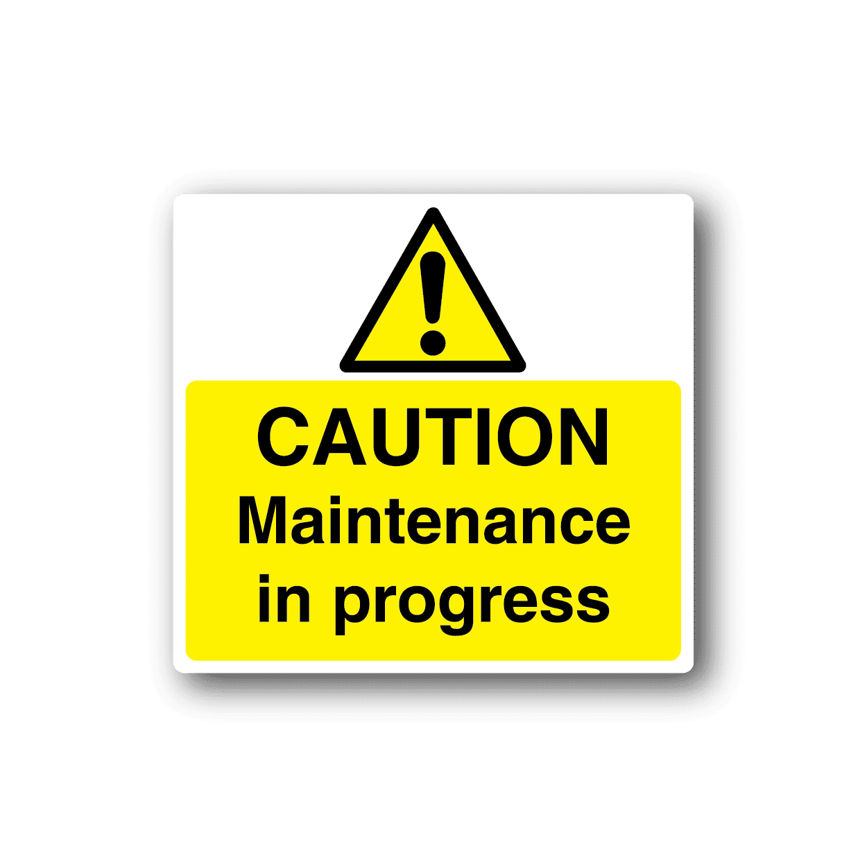 Image of Caution Maintenance In Progress Sticker