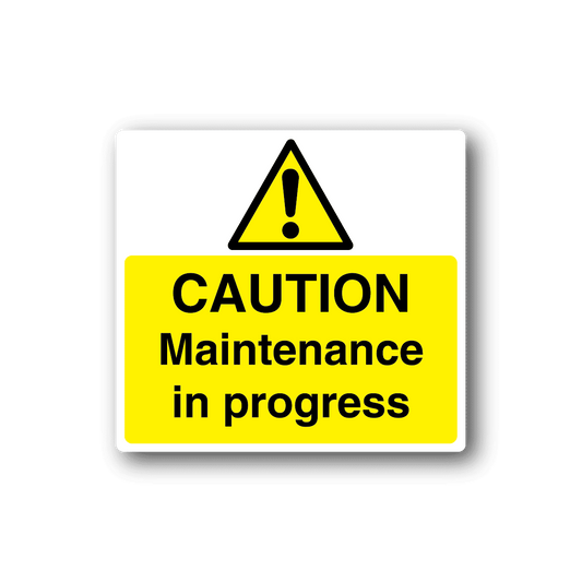 Image of Caution Maintenance In Progress Sticker