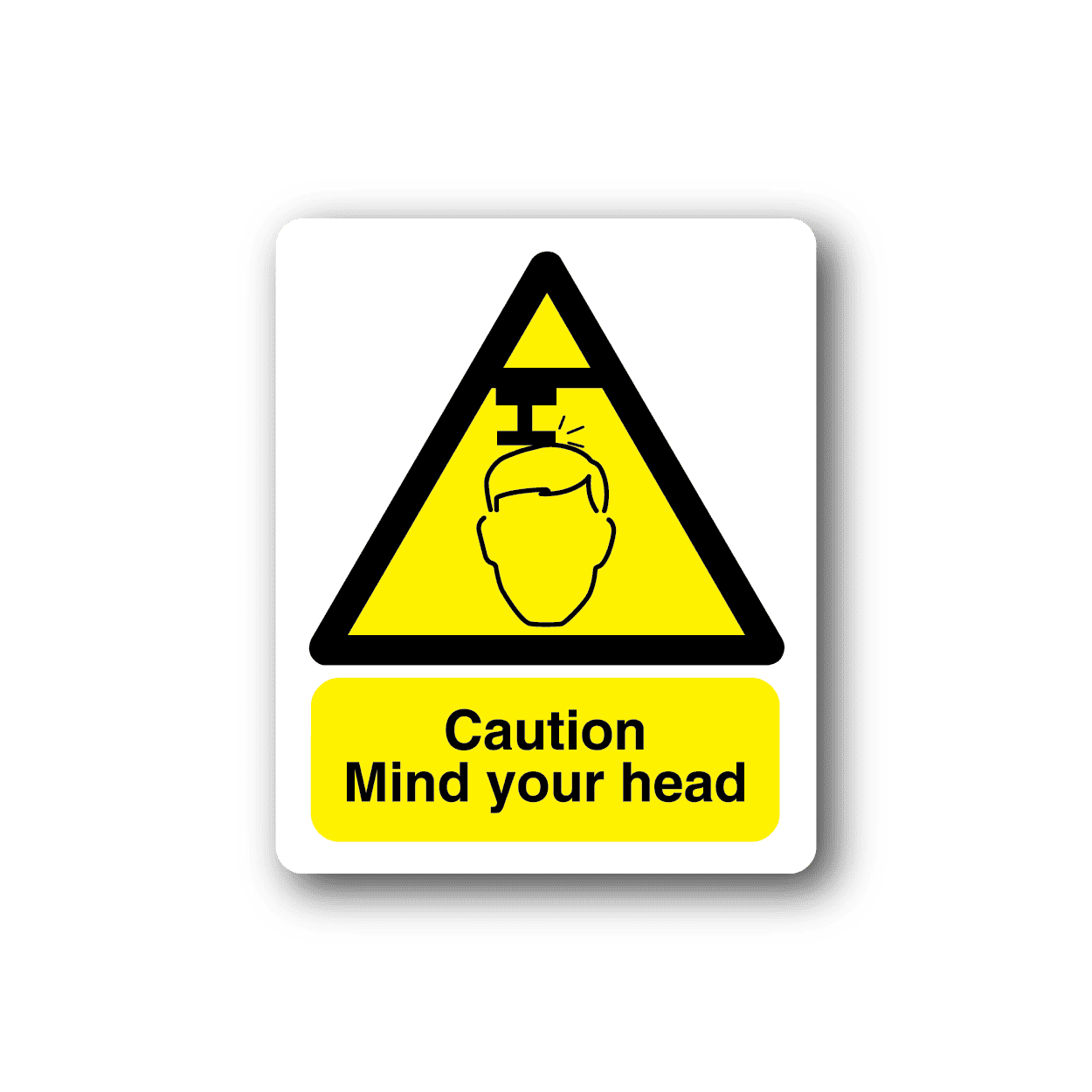 Image of Caution Mind Your Head Sticker