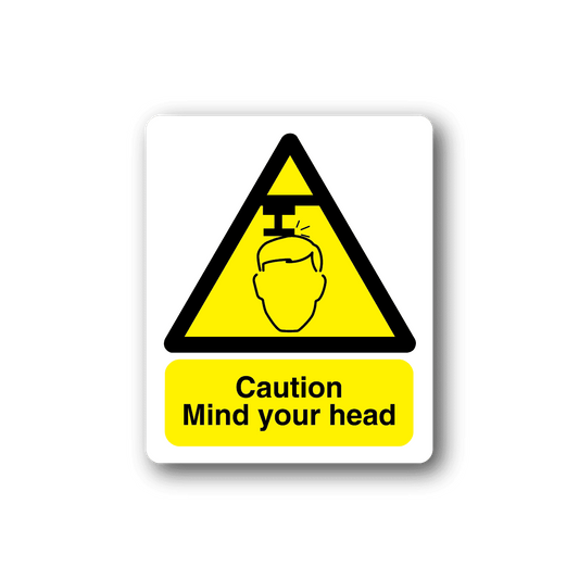 Image of Caution Mind Your Head Sticker