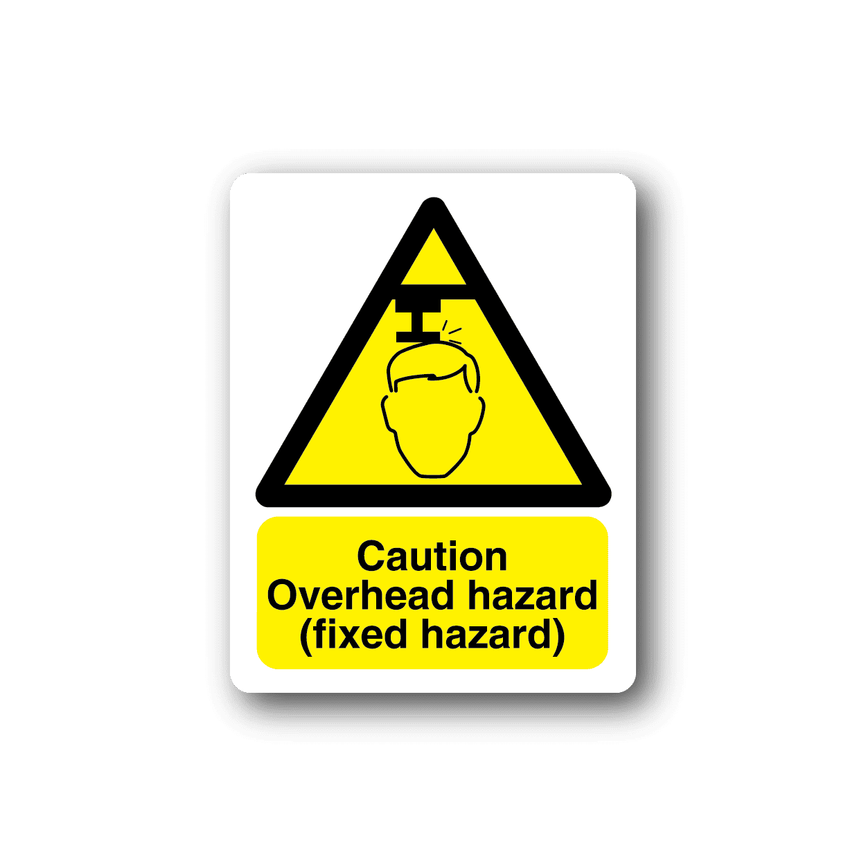 Image of Caution Overhead Hazard Sticker