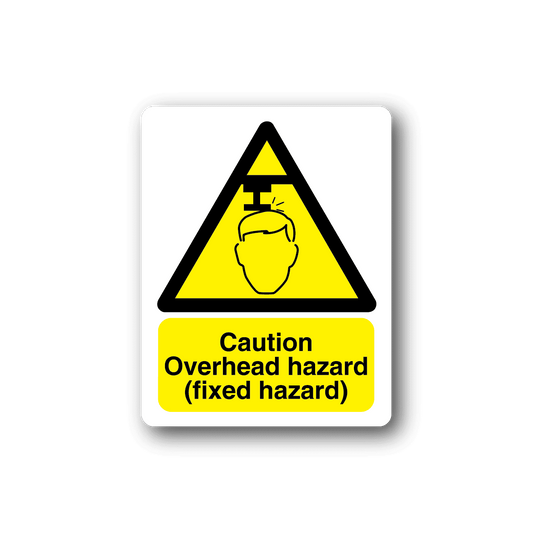 Image of Caution Overhead Hazard Sticker
