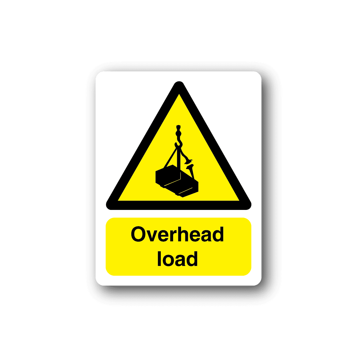 Image of Caution Overhead Load Sticker