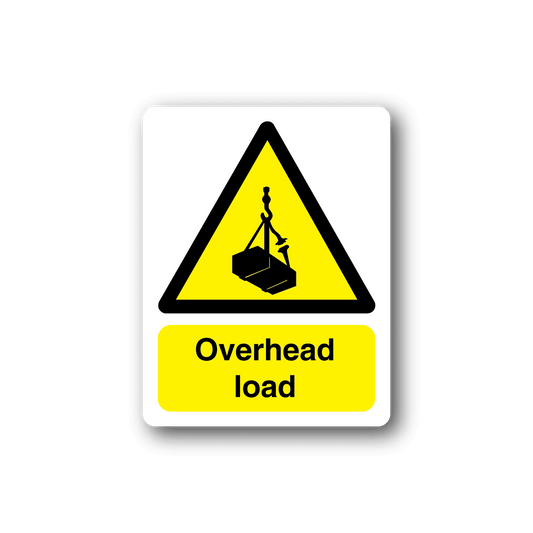 Image of Caution Overhead Load Sticker
