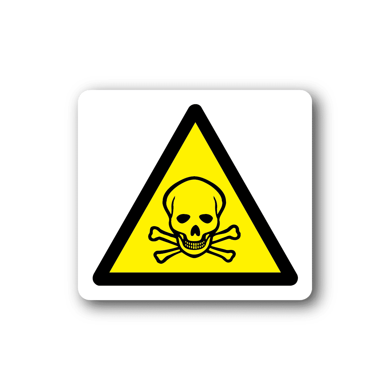 Image of Caution Poison Sticker