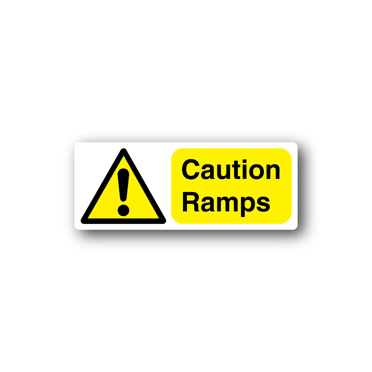 Image of Caution Ramps Sticker