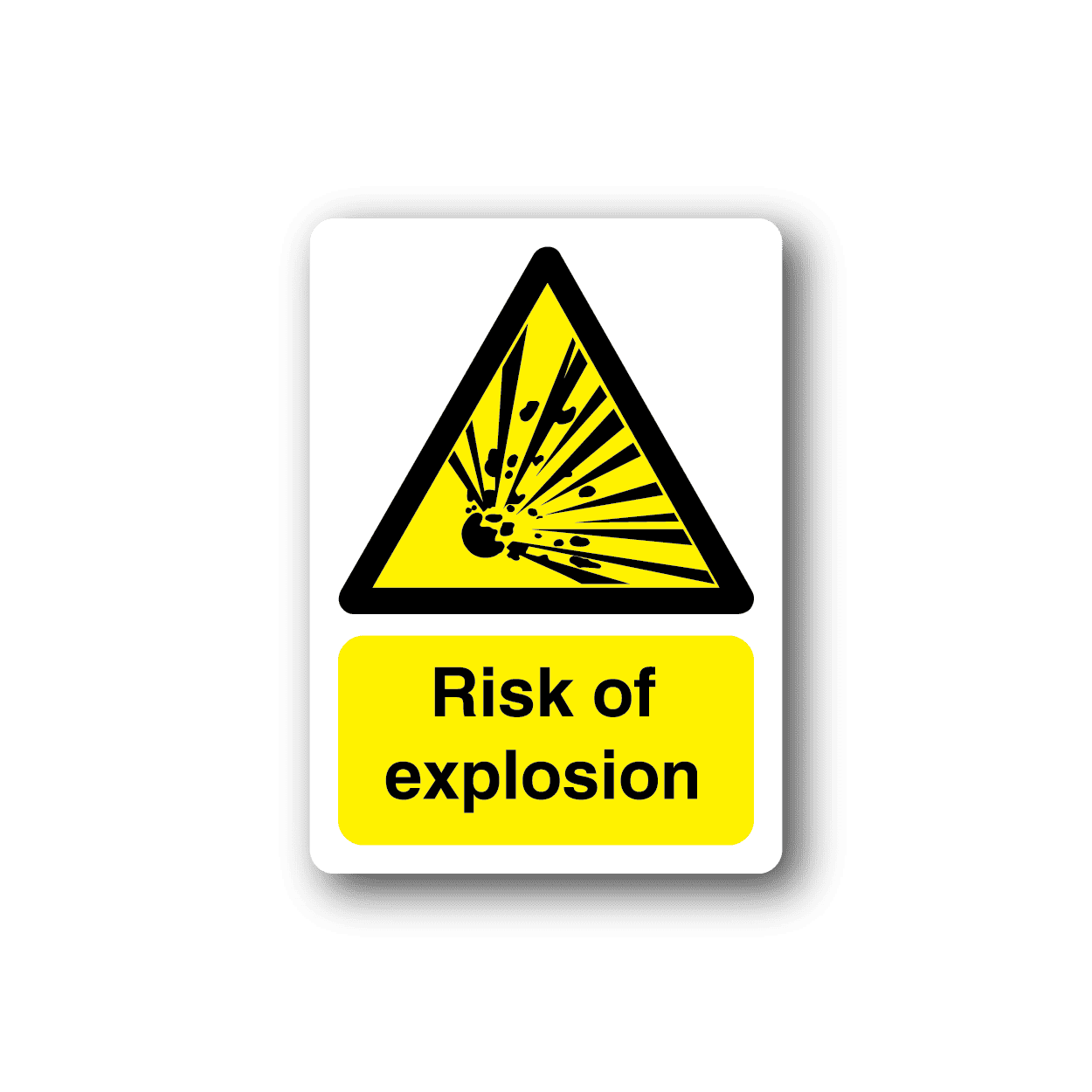 Image of Caution Risk Of Explosion Sticker