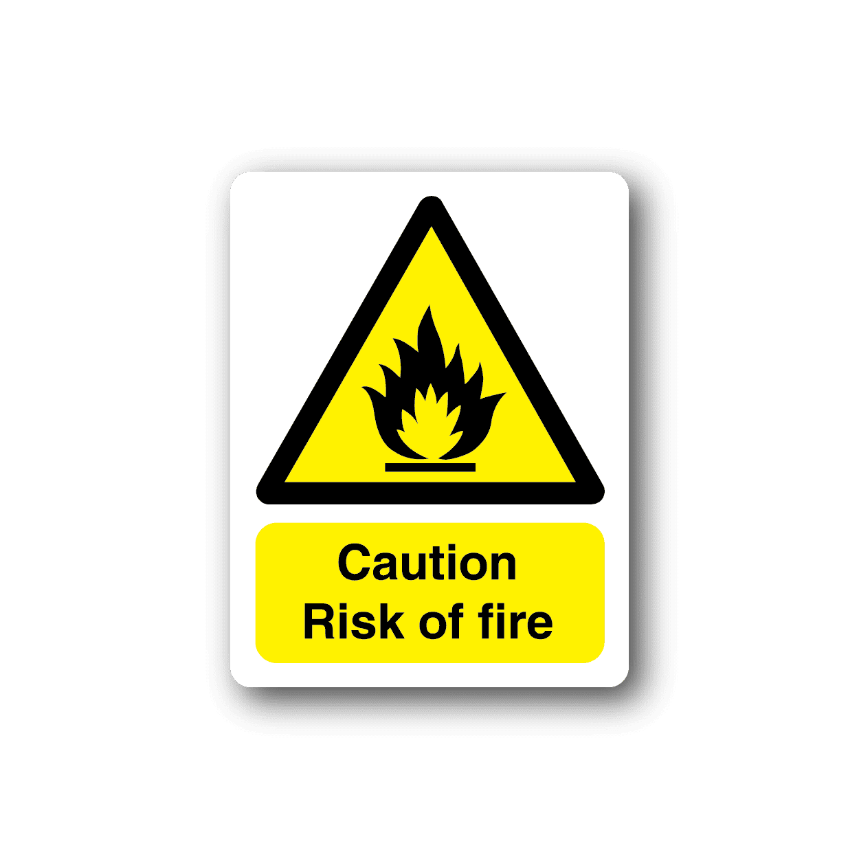 Image of Caution Risk of Fire Sticker