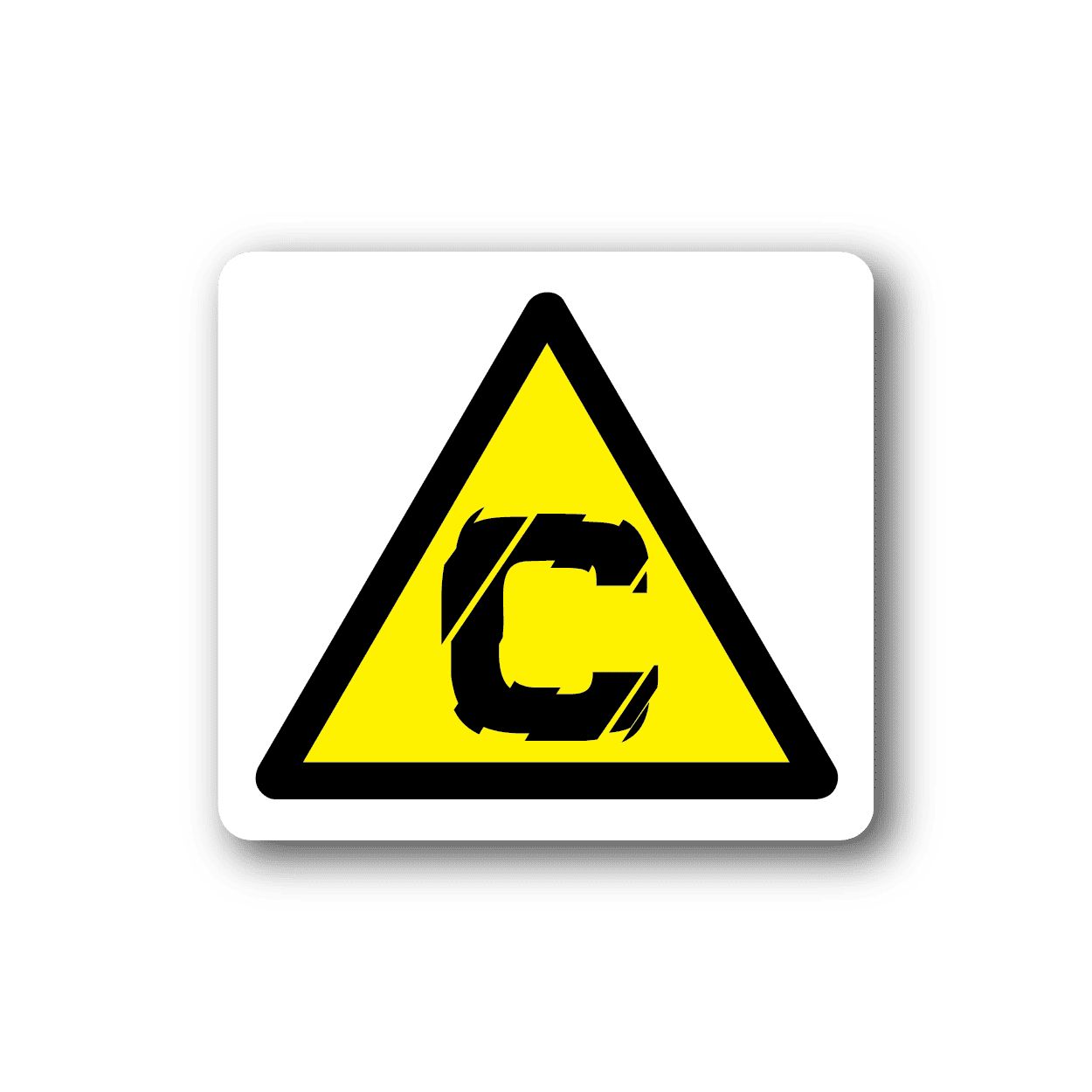 Image of Caution Sign Sticker