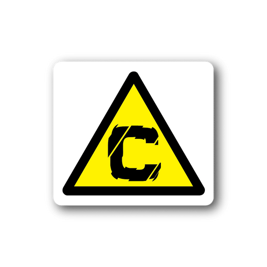 Image of Caution Sign Sticker