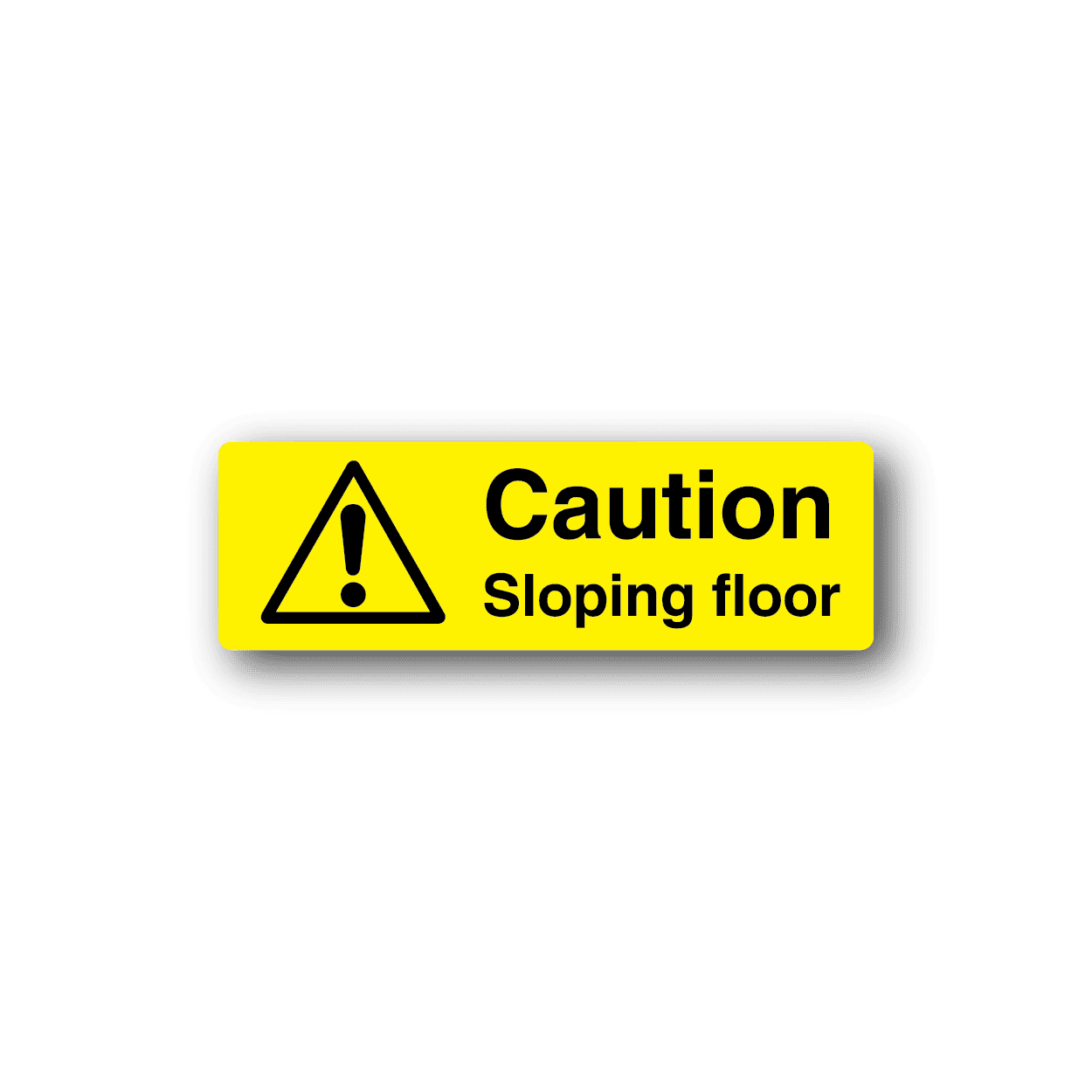 Image of Caution Sloping Floor Sticker