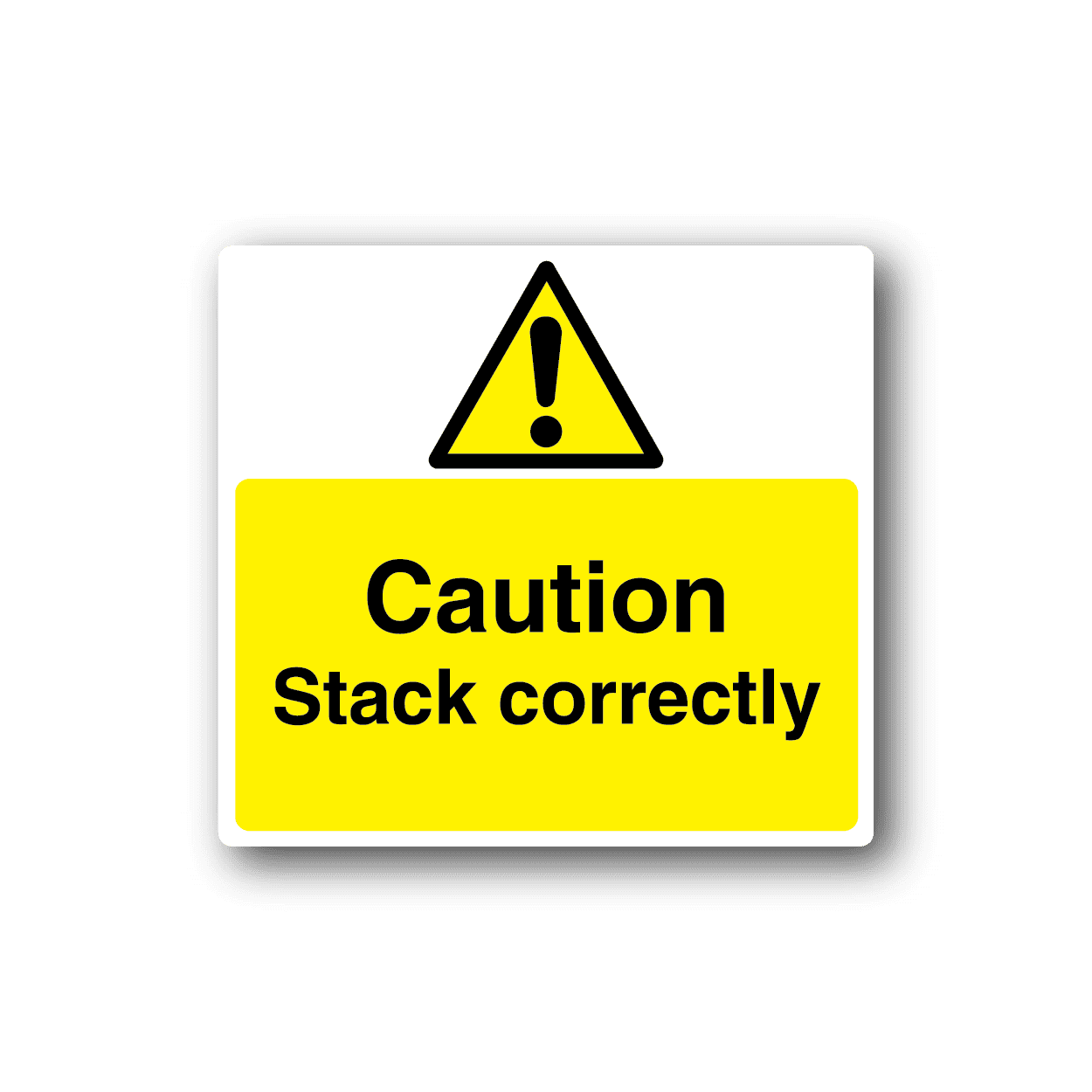 Image of Caution Stack Correctly Sticker