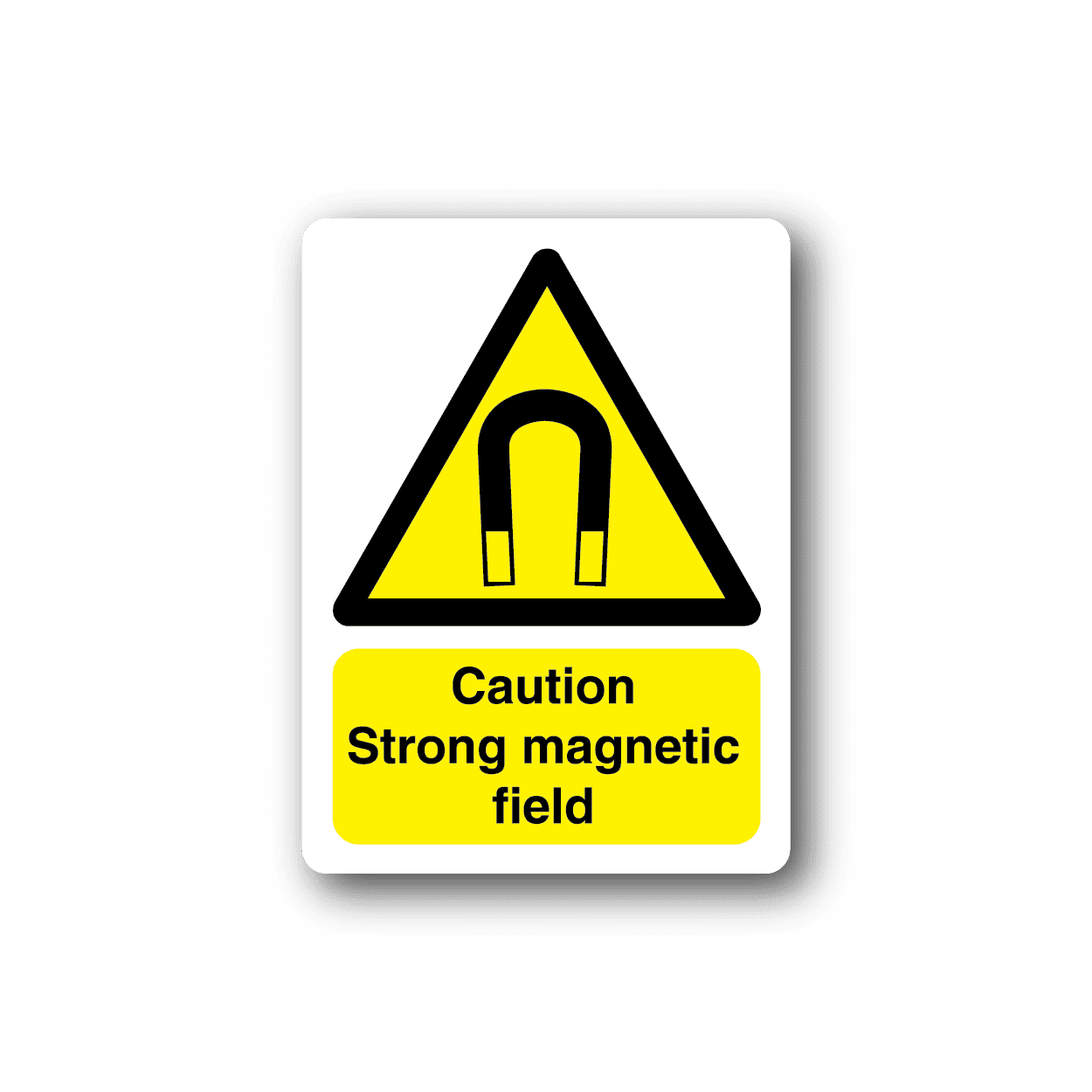 Image of Caution Strong Magnetic Field Sticker