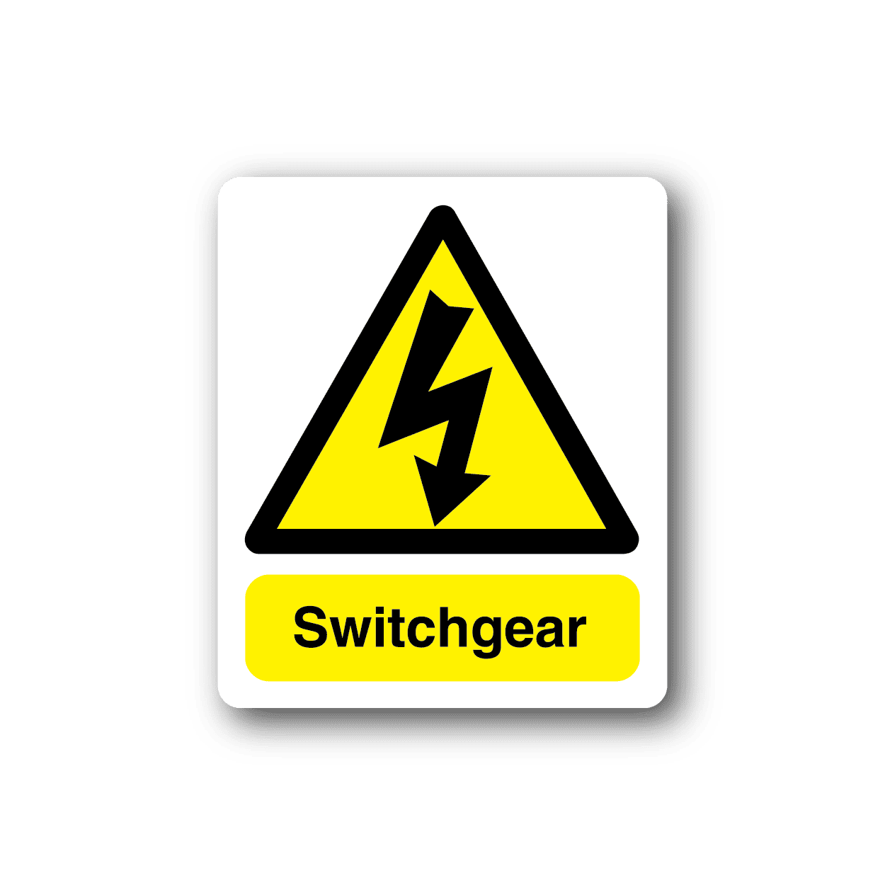 Image of Caution Switch Gear Sticker