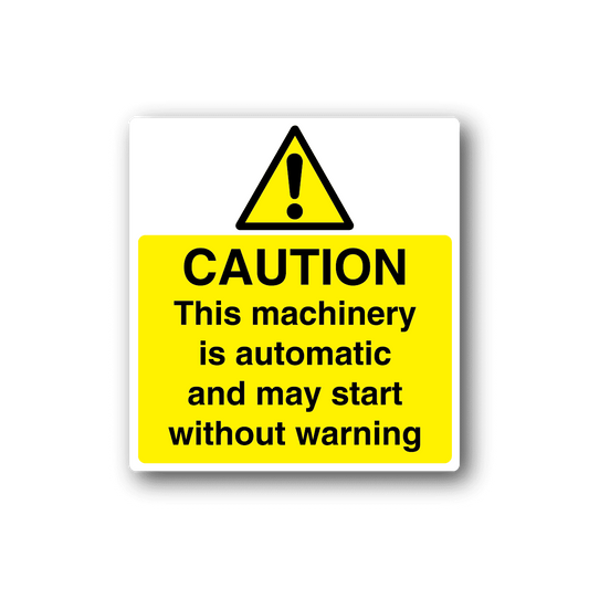 Image of Caution This Machinery Sticker