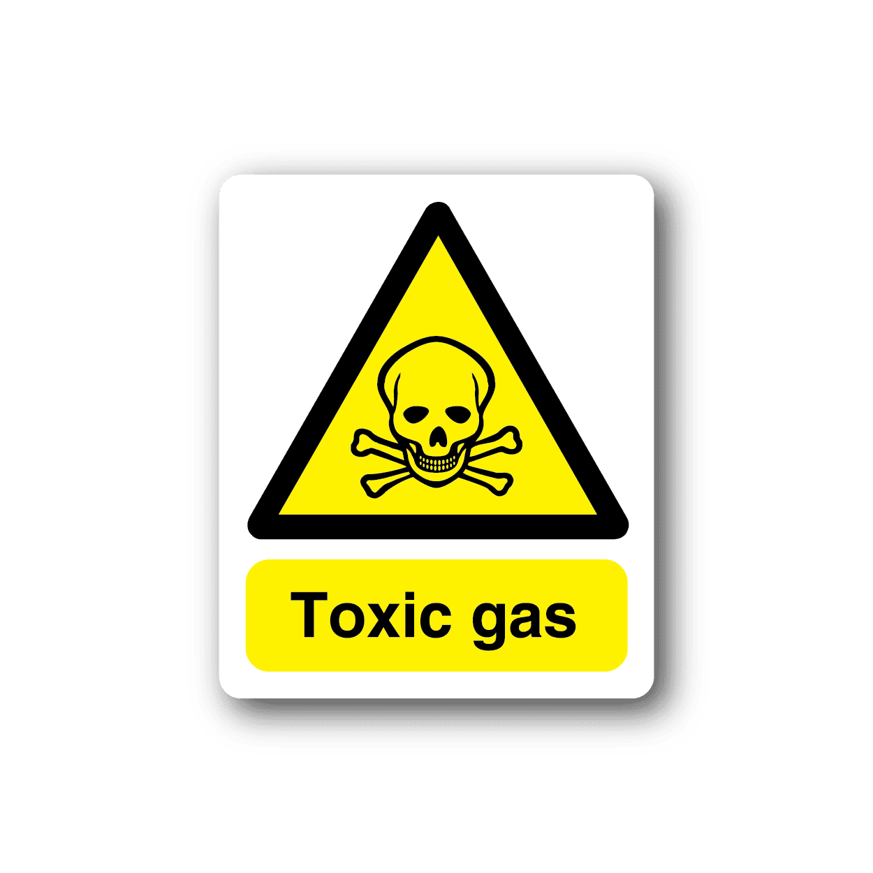 Image of Caution Toxic Gas Sticker