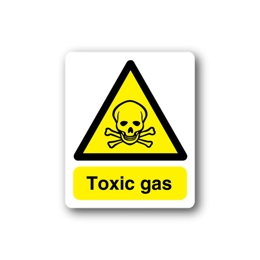 Image of Caution Toxic Gas Sticker