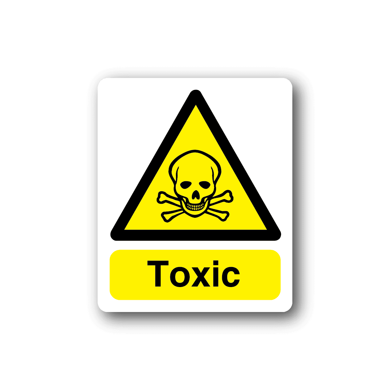 Image of Caution Toxic Poison Sticker