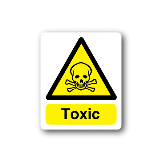 Image of Caution Toxic Poison Sticker