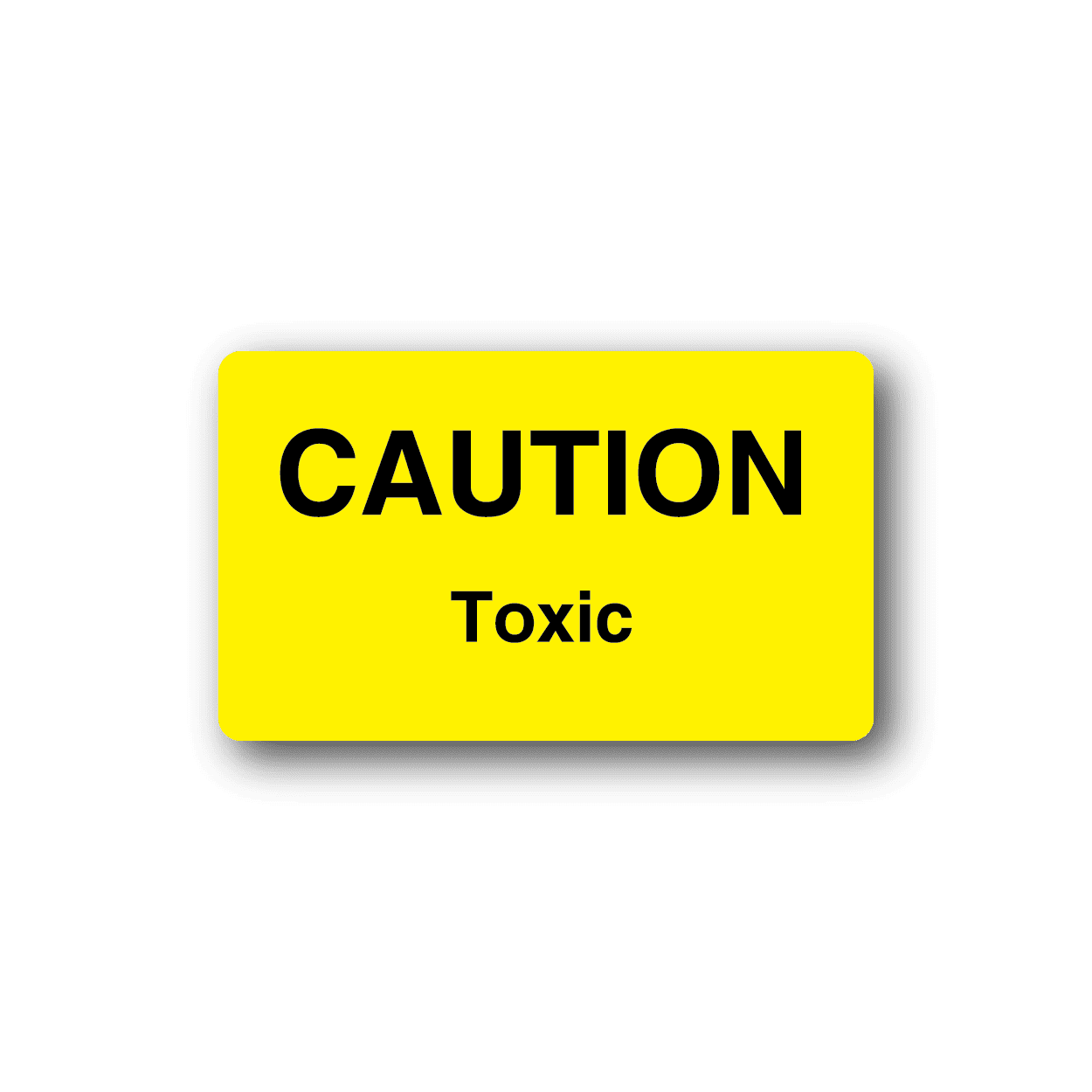 Image of Caution Toxic Sticker