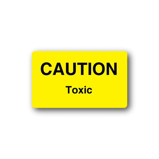 Image of Caution Toxic Sticker